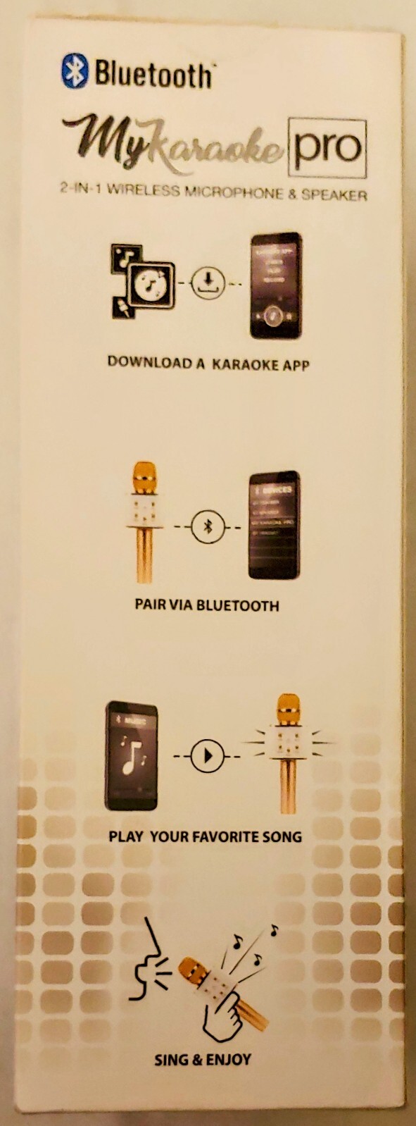 My Karaoke Pro Bluetooth 2-in-1 Wireless Microphone & Speaker NIB 2019