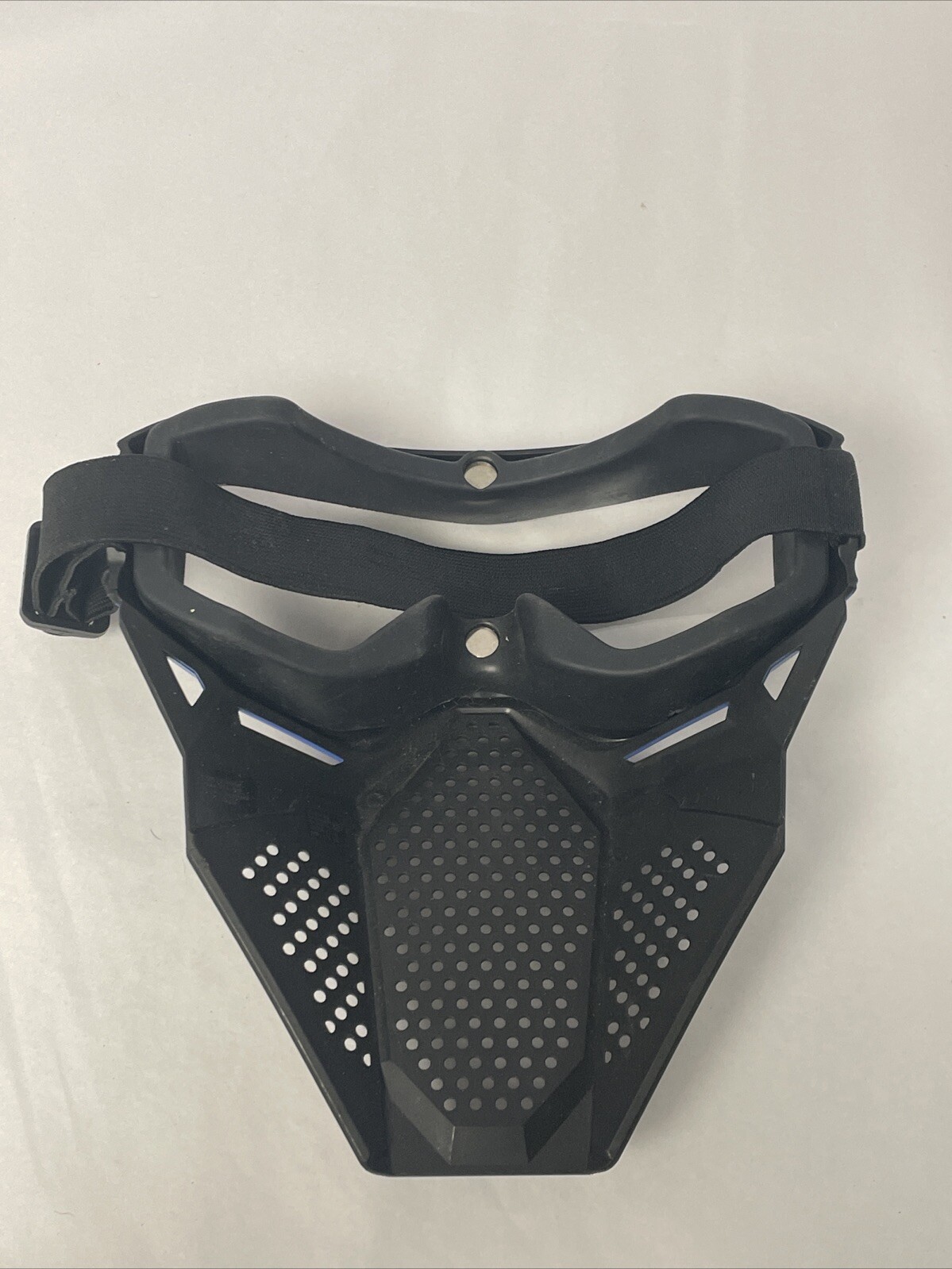 Hasbro Blue Team Protective Adjustable Face Mask Hard Plastic Elastic Strap