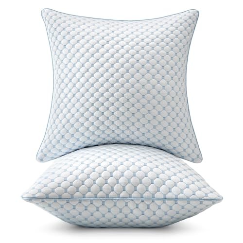 18x18 Pillow Inserts, Memory Foam Cooling Set of 2 18 x 18 Inch (Pack of 2)