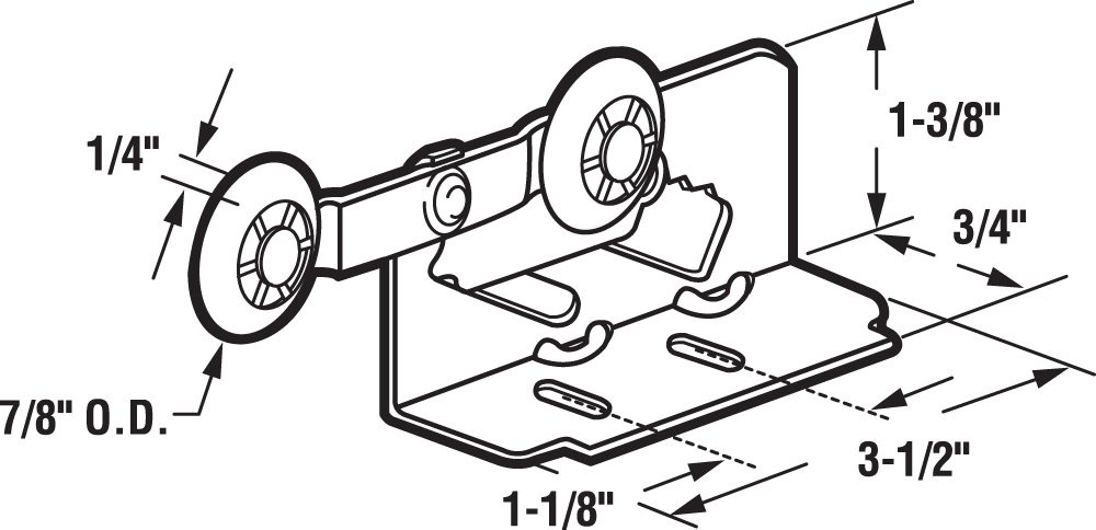 Twin Pocket Door Rollers Top Mount - 2 Pack for Smooth Sliding Doors