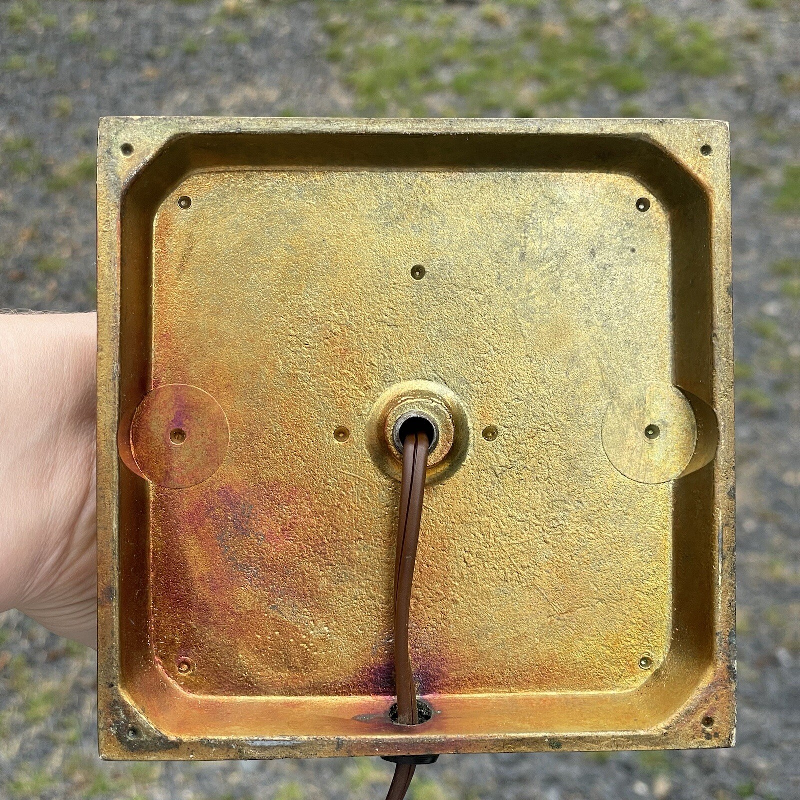 Vintage Brass Lamp Lantern Nautical Lighting Mid-Century Deco Design