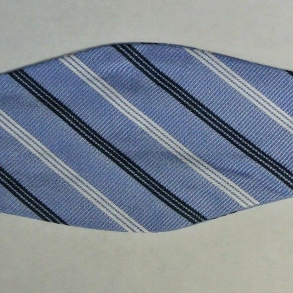 Bow Tie Men Silk Blue Striped SELF TIE Bowtie