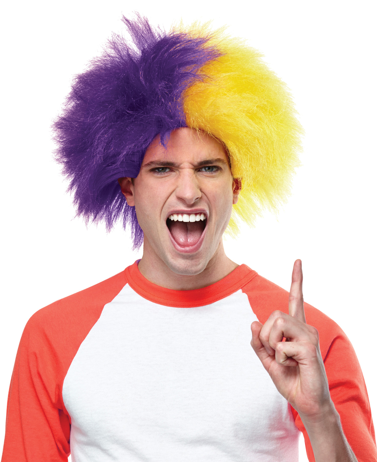 Purple And Gold Sports Wig - Mario Chiodo