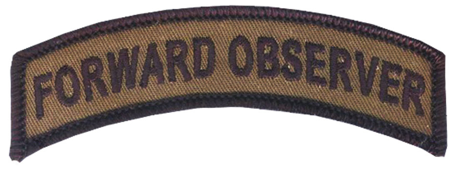 Forward Observer Embroidered (Wax) Tab - FO - Artillery Spotter - US Army - USMC