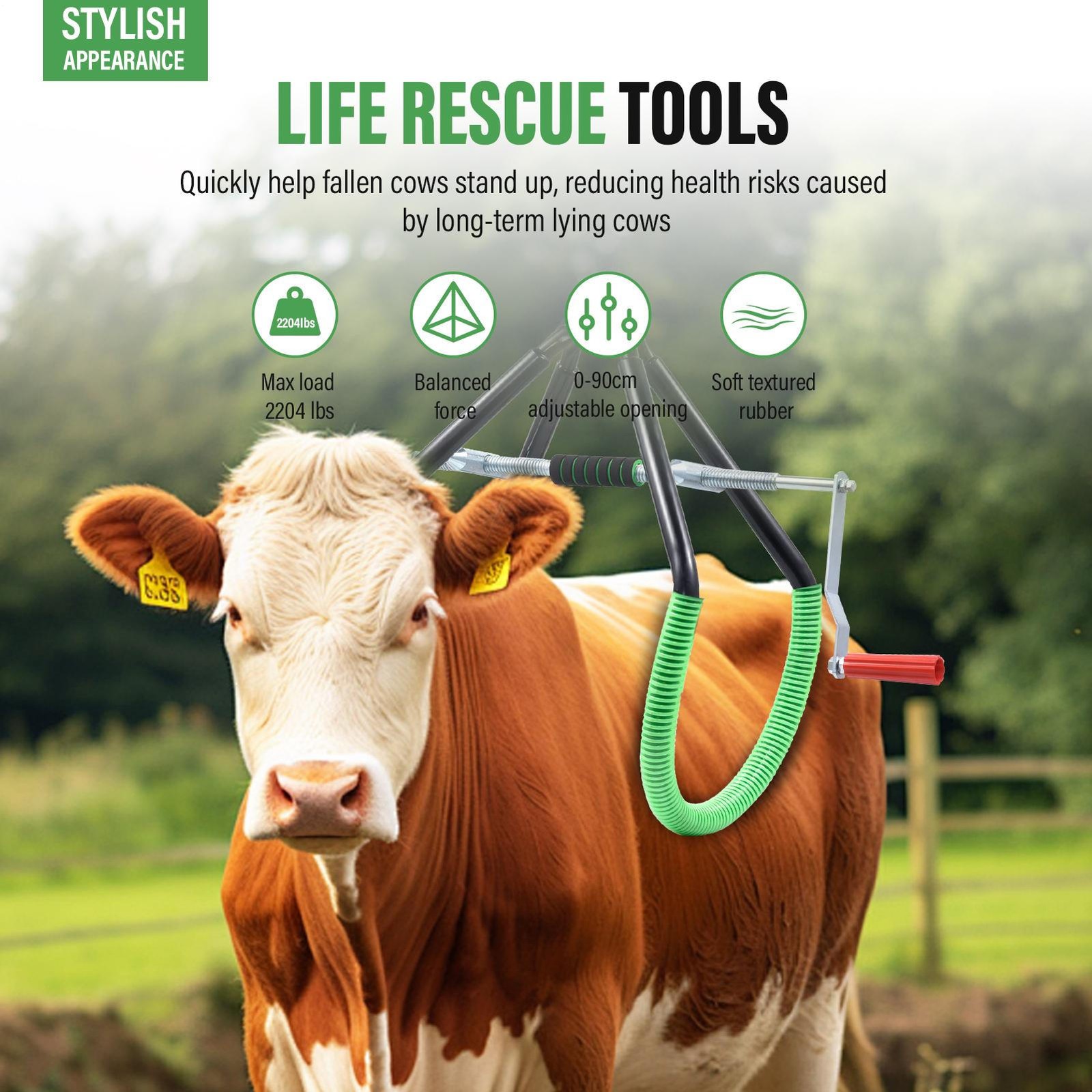Lame Cow Hip Lift 1T Cow Lifting Frame Cow Hip Lifters Calving Milking Birthing