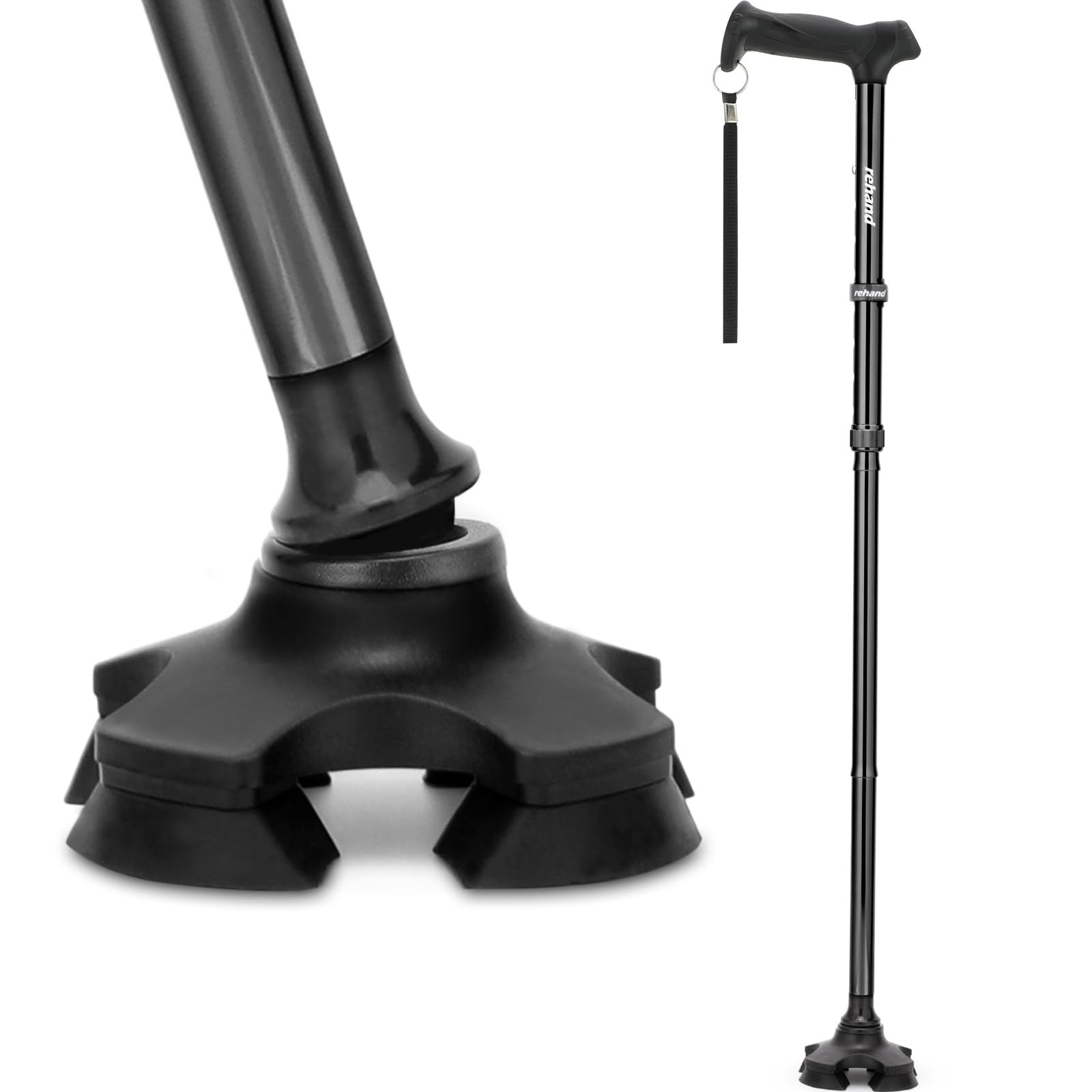 Walking Cane for Men & Women - Foldable, Adjustable, Lightweight, Self Standi...