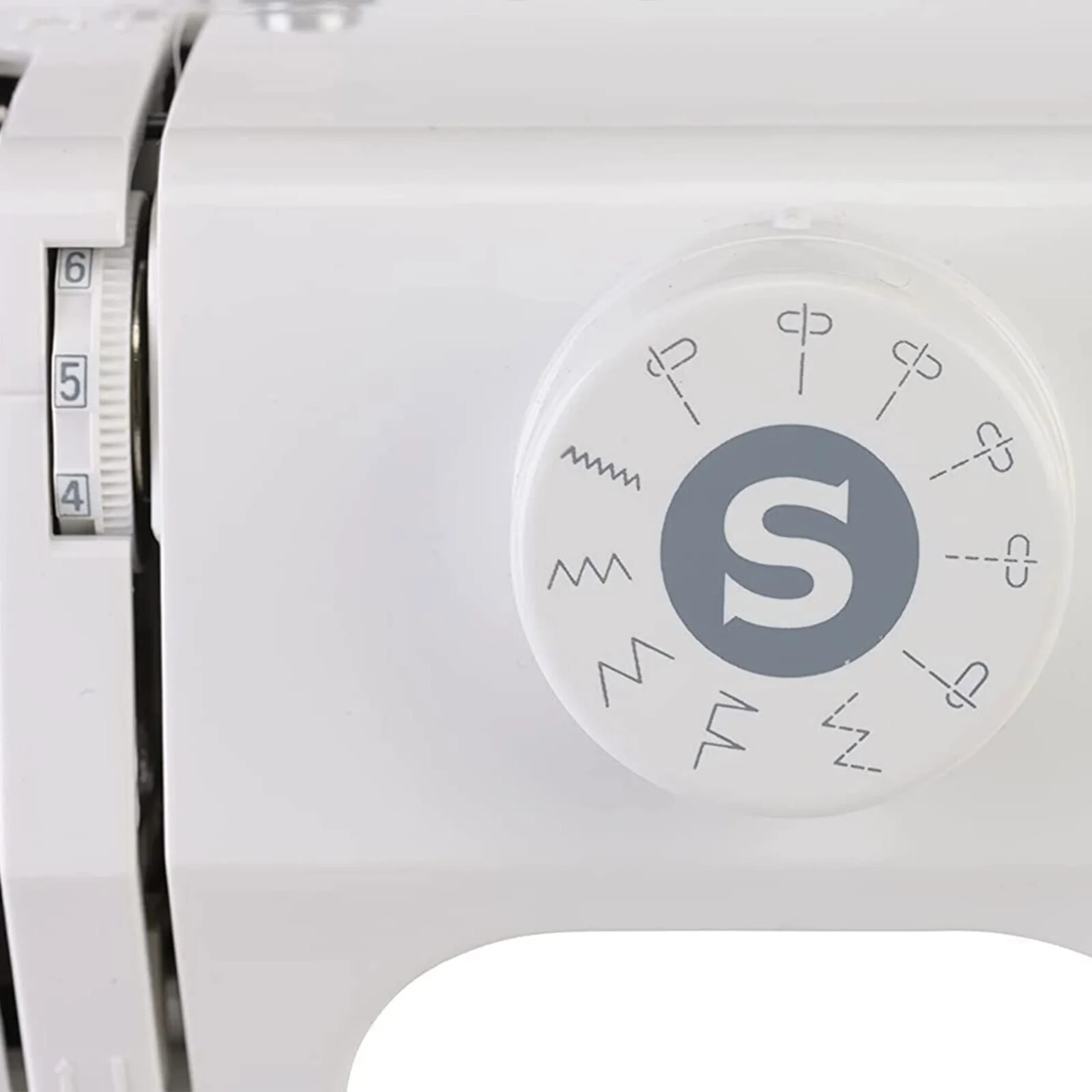 SINGER M1000 SEWING MACHINE + ACCESSORIES, WHITE *DISTRESSED PKG