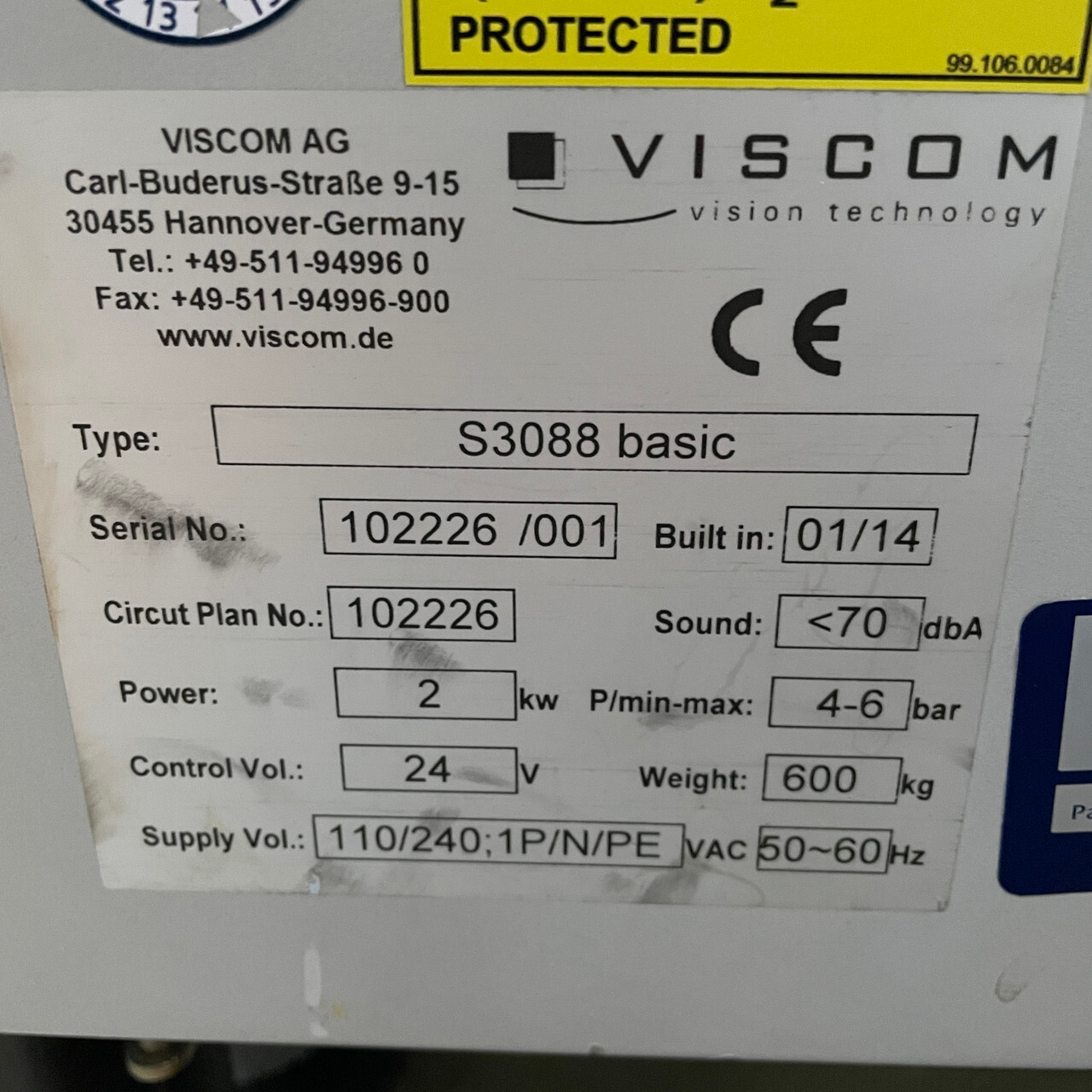 VISCOM S3088 Basic Post Reflow Automated Optical Inspection Machine (241448)