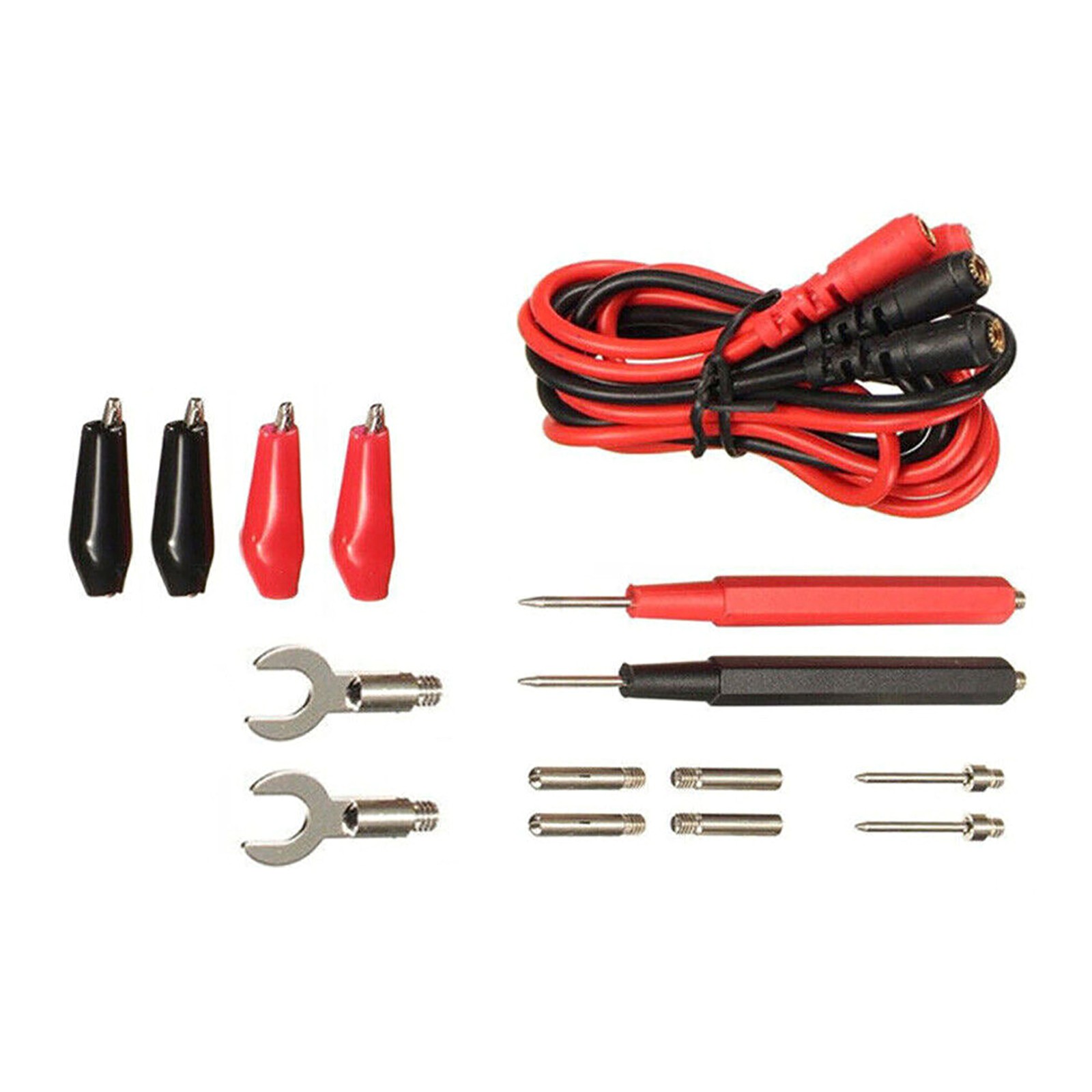 16Pcs/Set Copper Multimeter Test Lead Cable Probes Accessories For Volt Meter
