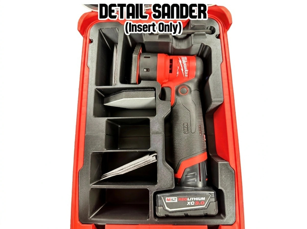 Fits Milwaukee M12 2531-20 Orbital Detail Sander PACKOUT Insert (Insert Only)
