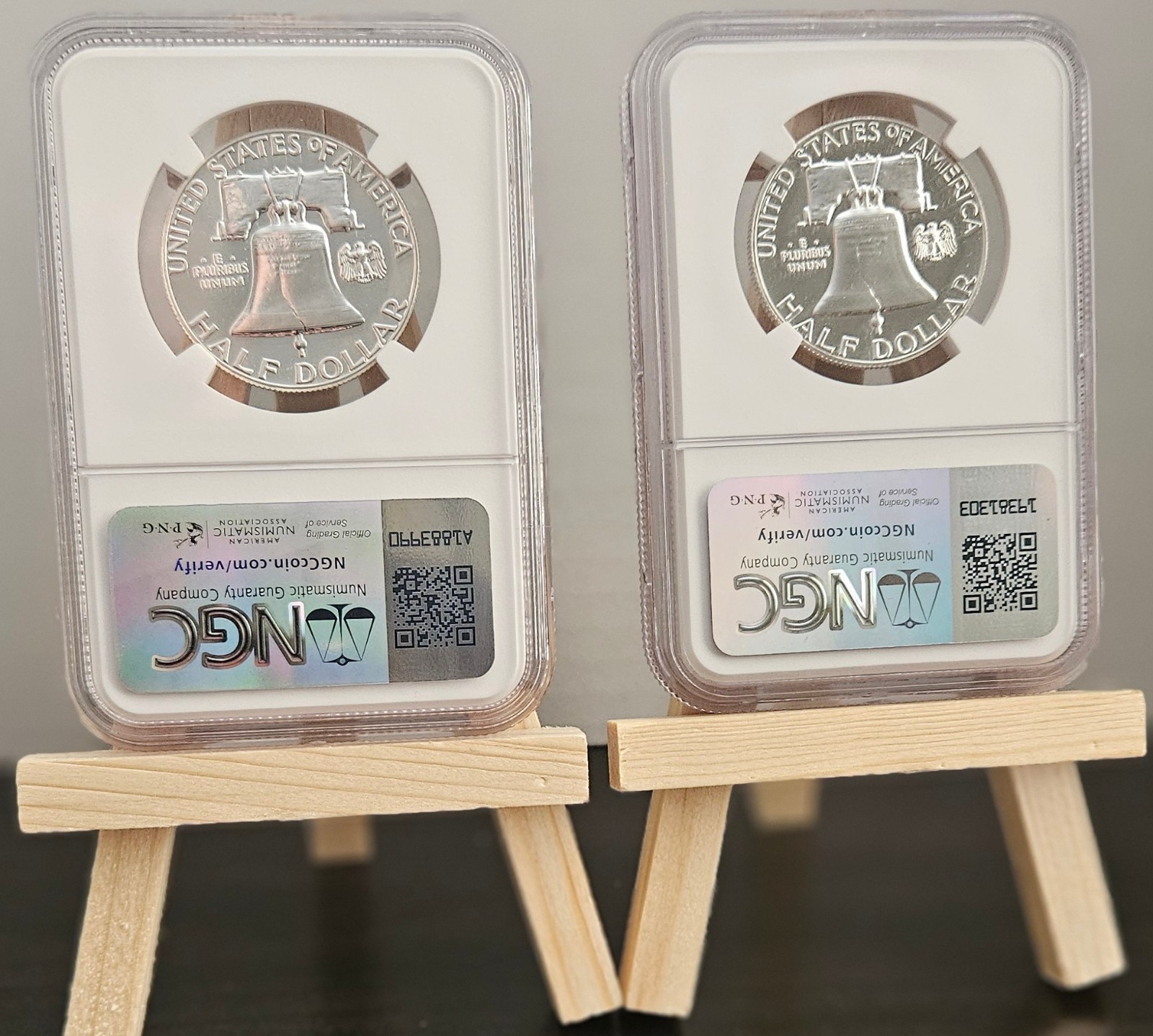 NGC PF66 Franklin Half Dollar Proof Pair 1959 & 1963 Silver