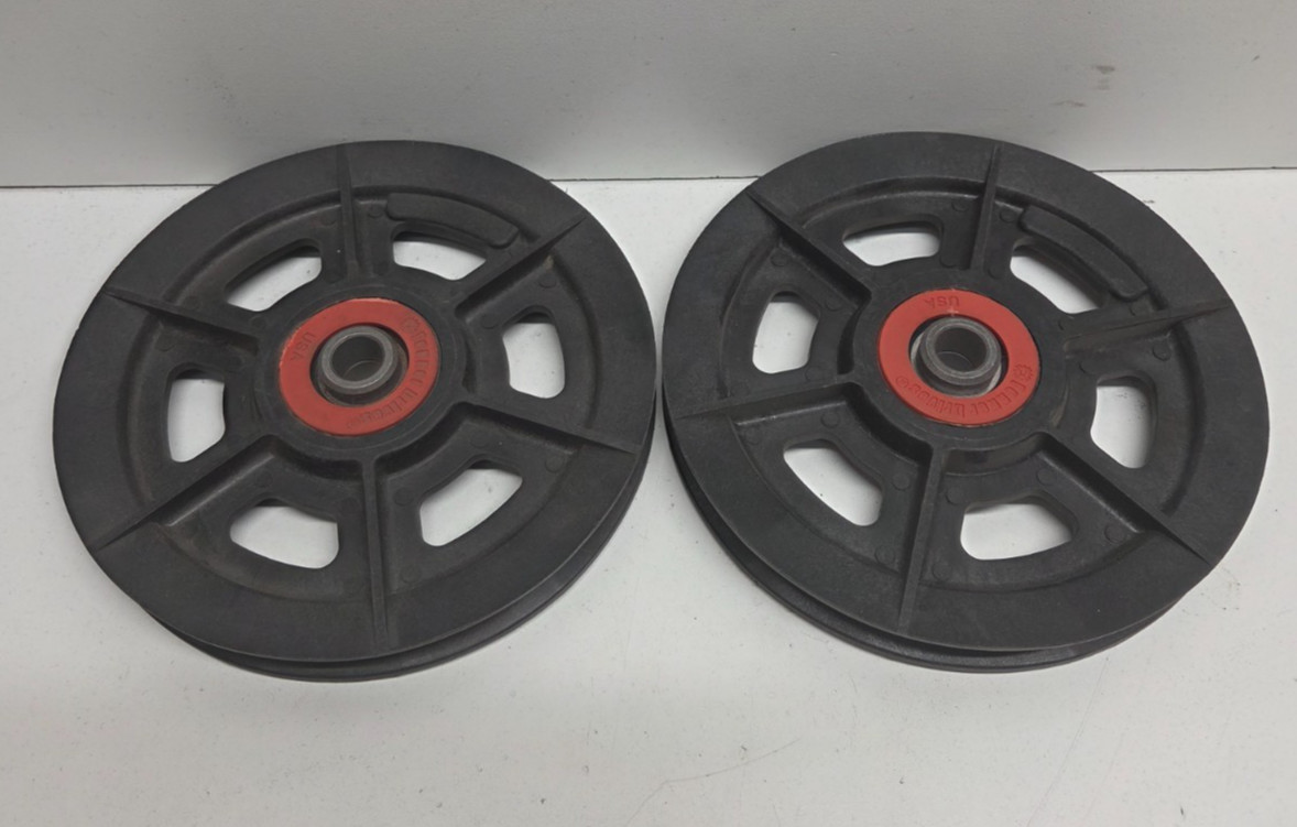 LOT OF 2 NEW OLD STOCK! FENNER DRIVES 6" OD X 1/2" BORE NYLON IDLER PULLEYS