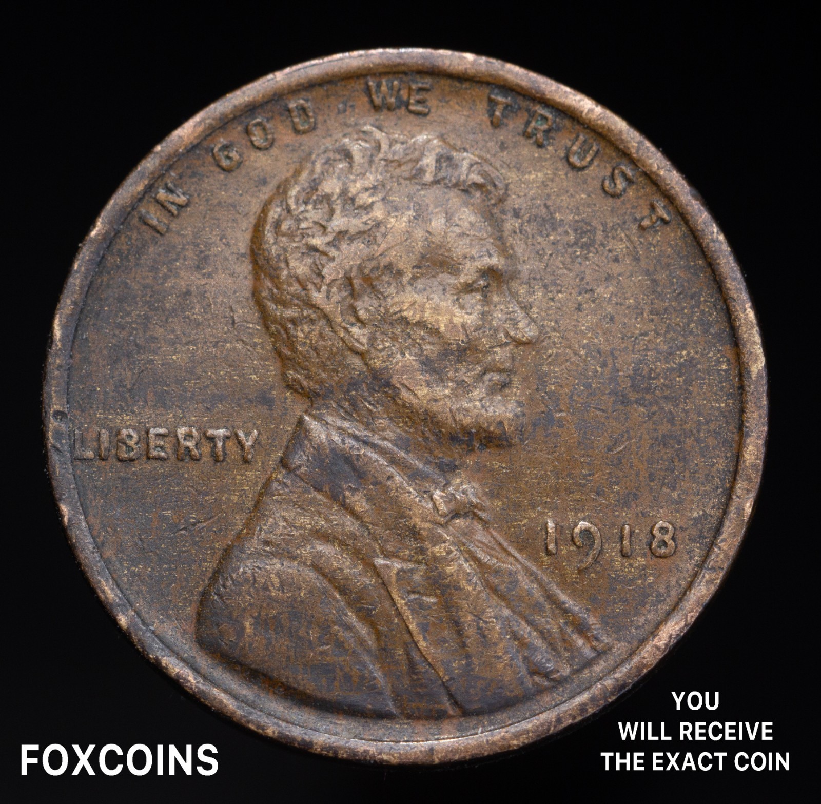 ✅  1918 Lincoln Wheat Cent.  VERY NICE EARLY DATE.  AU