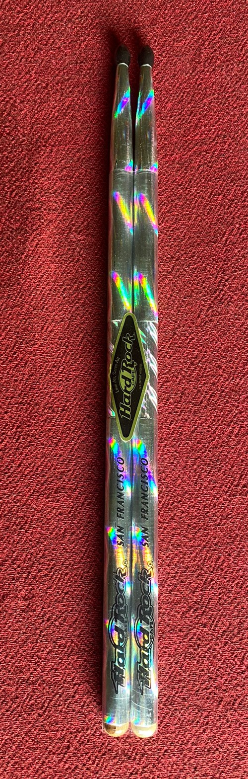 Drum Sticks Hard Rock Cafe San Francisco Hologram New Sealed HRC Art Stick