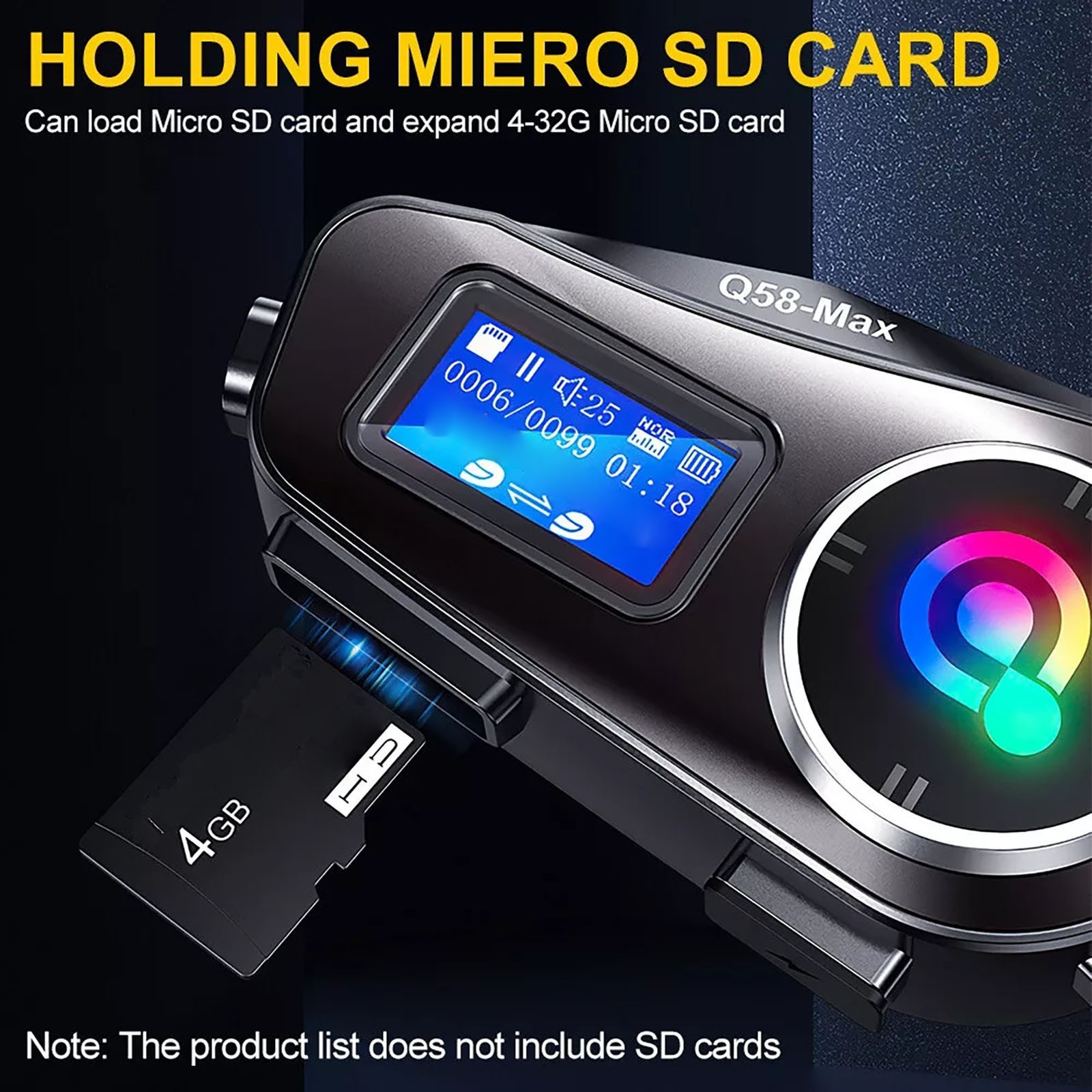 Double back clip Motorcycle Intercom Helmet Bluetooth Headset LCD Waterproof
