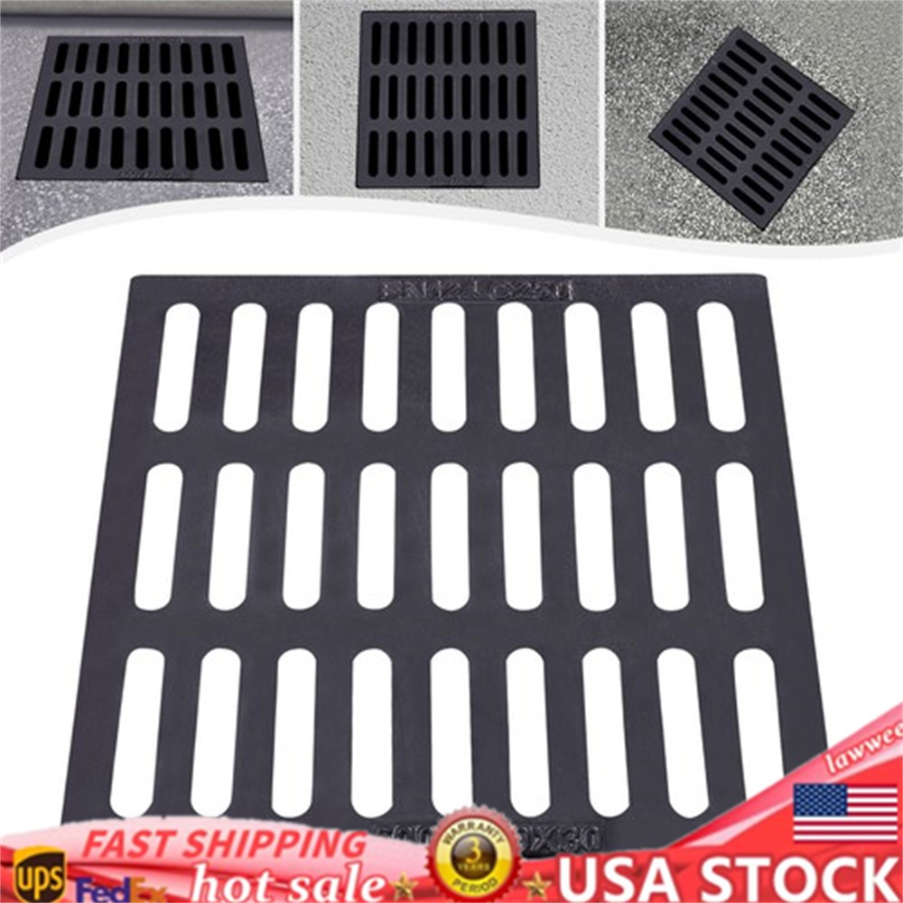 Cast Iron Drain Grate Outdoor Drain Cover Heavy Duty Sewer Cover to Block Debris