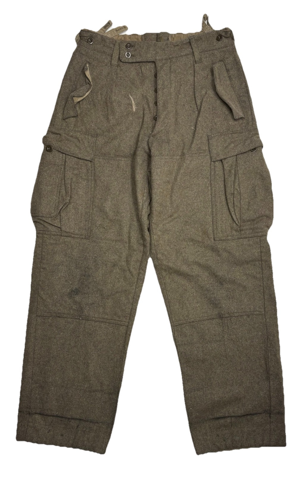 Vintage Mollenkamp & Goecke Military Pants Mens Size 32x30 Army Green Wool Cargo