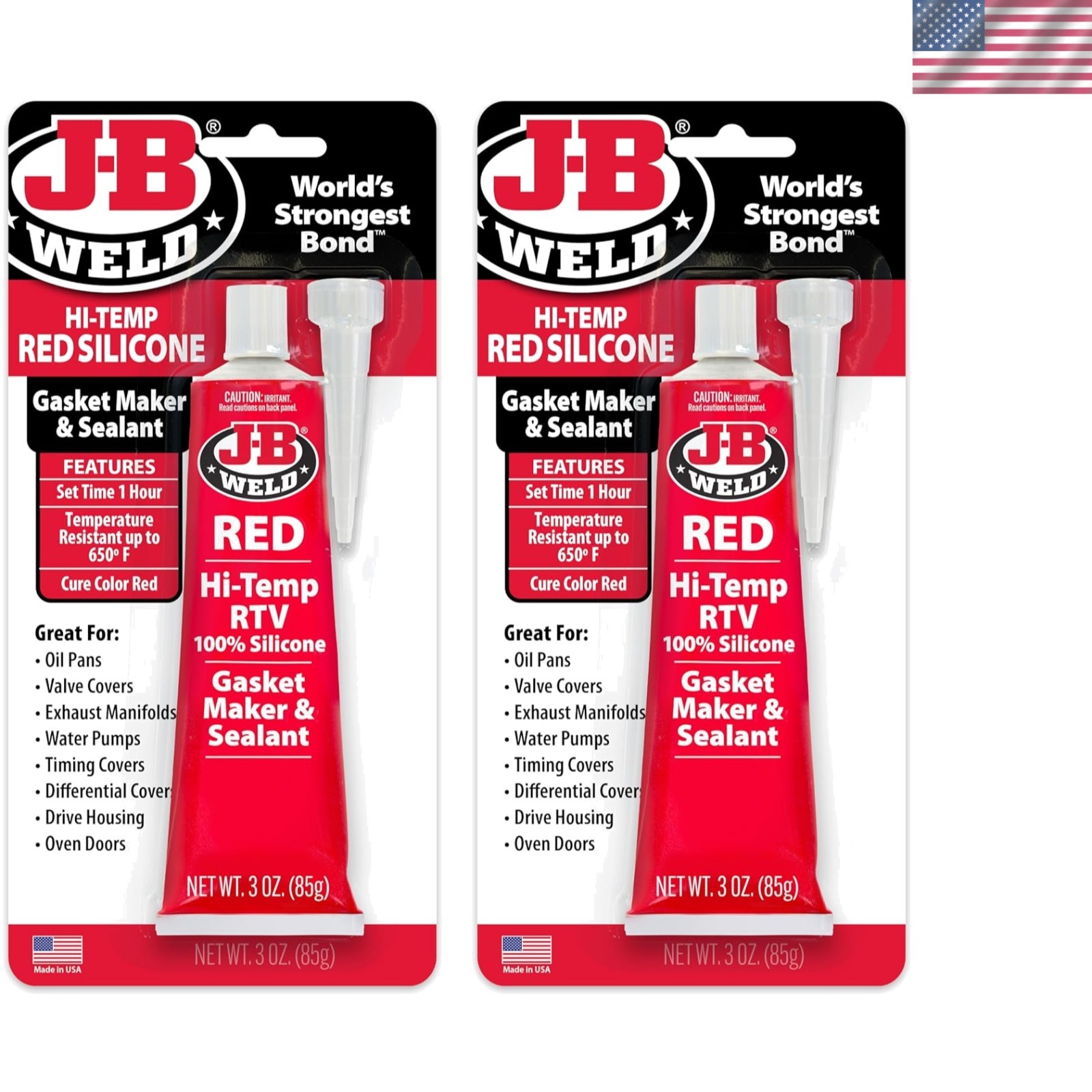 RTV Red High-Temperature Silicone Sealant 3oz - Ultimate Waterproof Gasket Duo