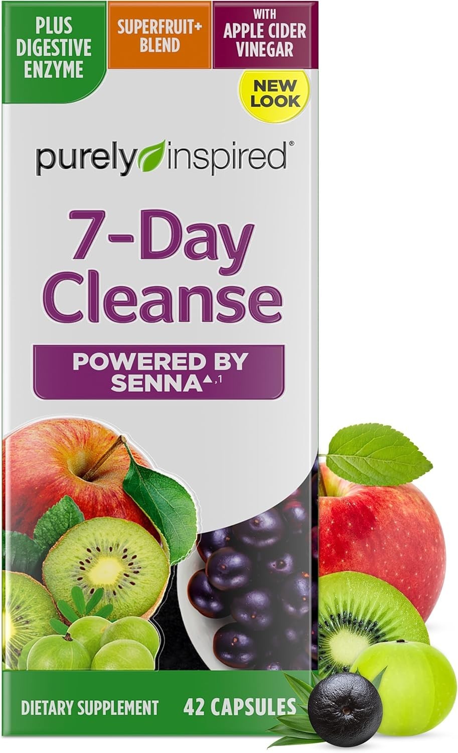 7-Day Detox Cleanse - Whole Body Cleanse & Detox Pills for Women & Men, Powered