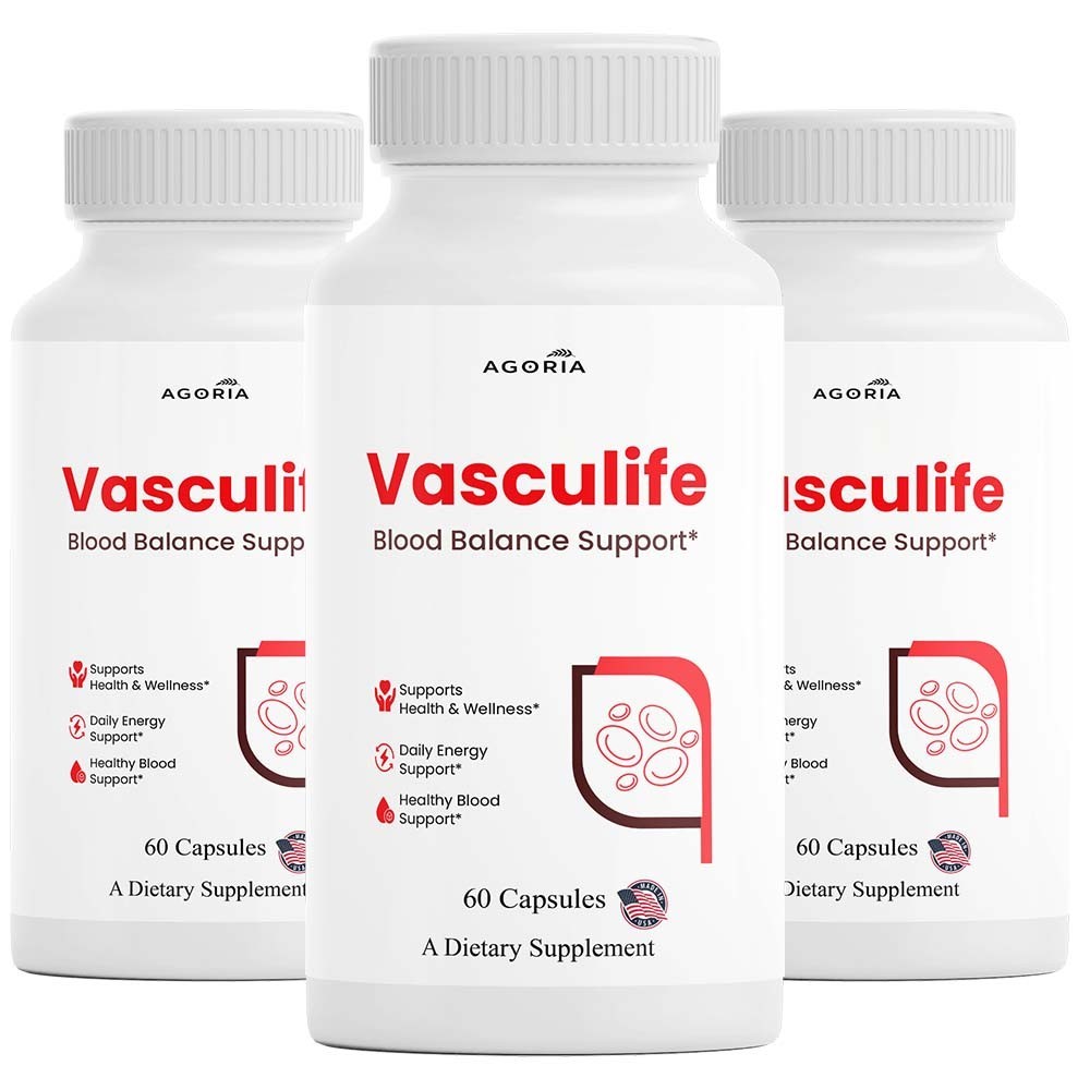 (3 Pack) Vasculife Blood Balance, Vasculife Advanced Blood Health Capsules