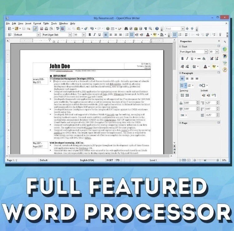 Open Office Software Suite for Windows-CD-Word Processing-Home-Student-Business