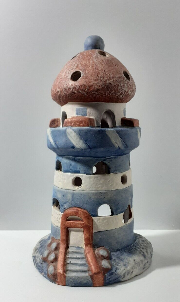 Nautical Lighthouse Ceramic Tealight Candle Holder Ornament By Advanced Giftline