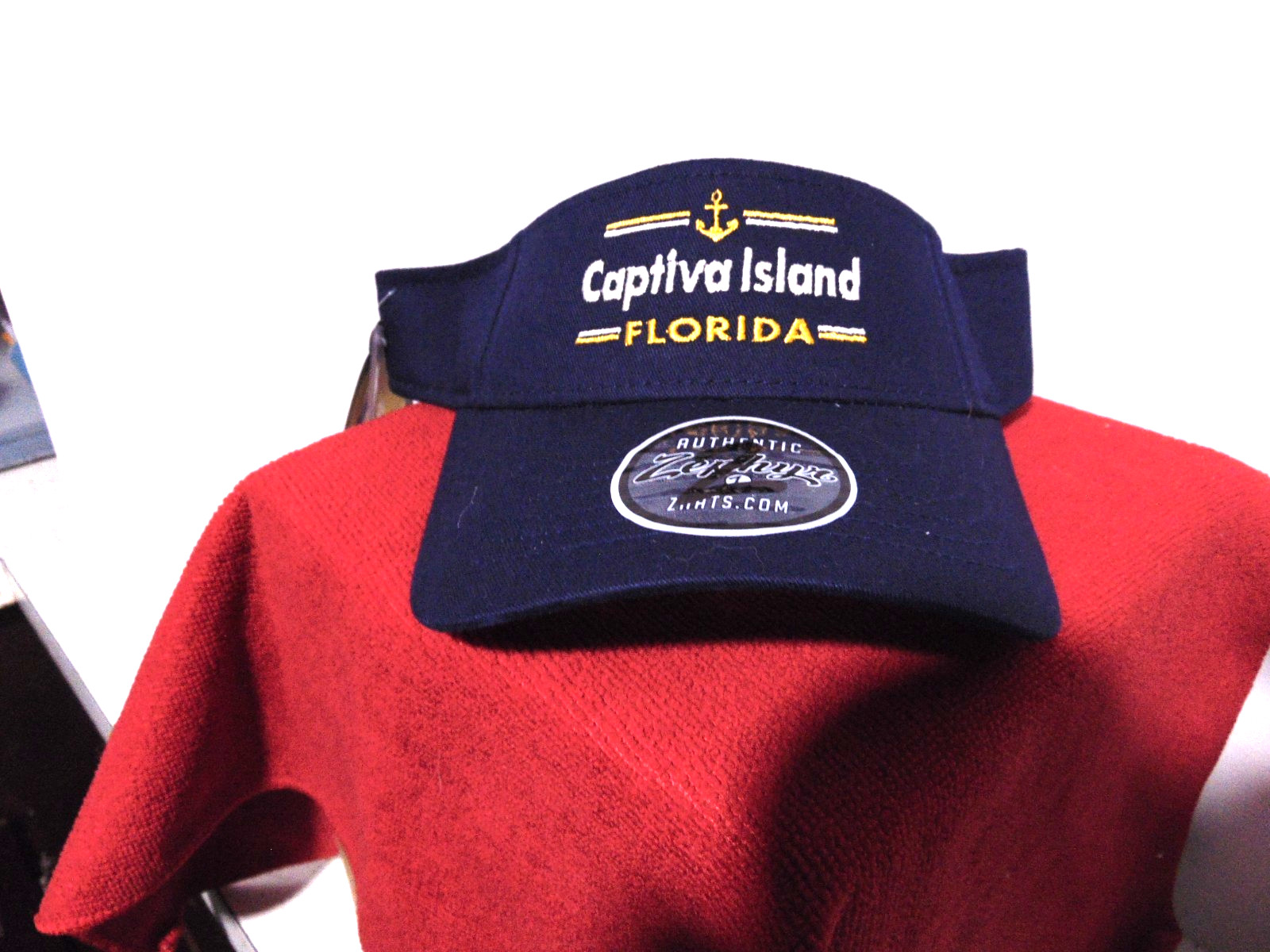 Zephyr Captiva Island Florida Blue Visor Adj Hat NWTS