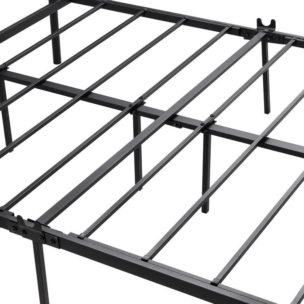 Sturdy Twin Size Bed Frame No Box Spring Needed and Noise Free Black