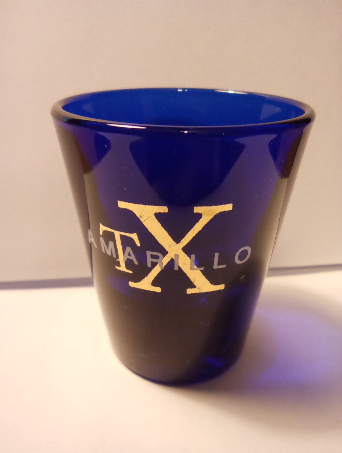 AMARILLO, TX. LOGO SHOT GLASS GREAT FOR ANY COLLECTION!