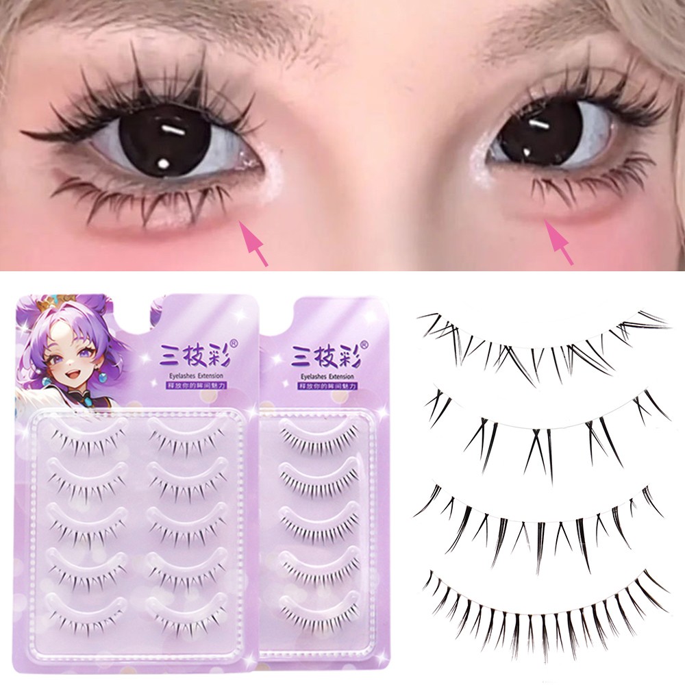 5 Pairs Lash Extension Daily Makeup Manga Natural Lower Eyelashes Under Eyelash