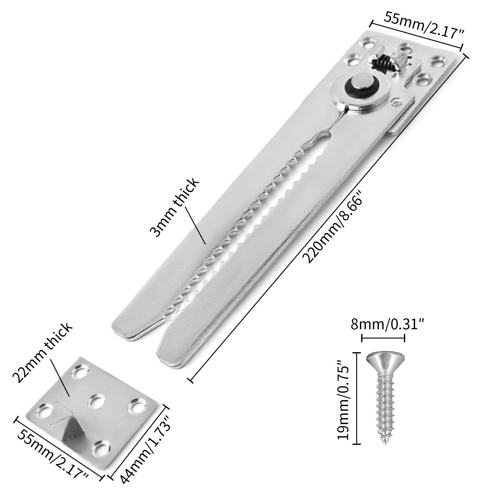 2 Pack Sectional Couch Connector 220mm Heavy Duty Sofa Clamps Bracket