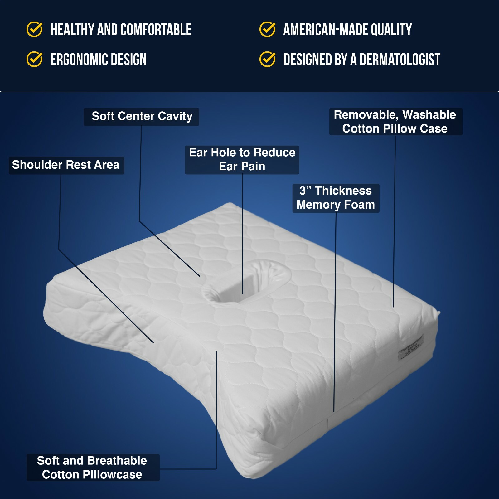 SleepEasy CNH Pillow for Ear Pain