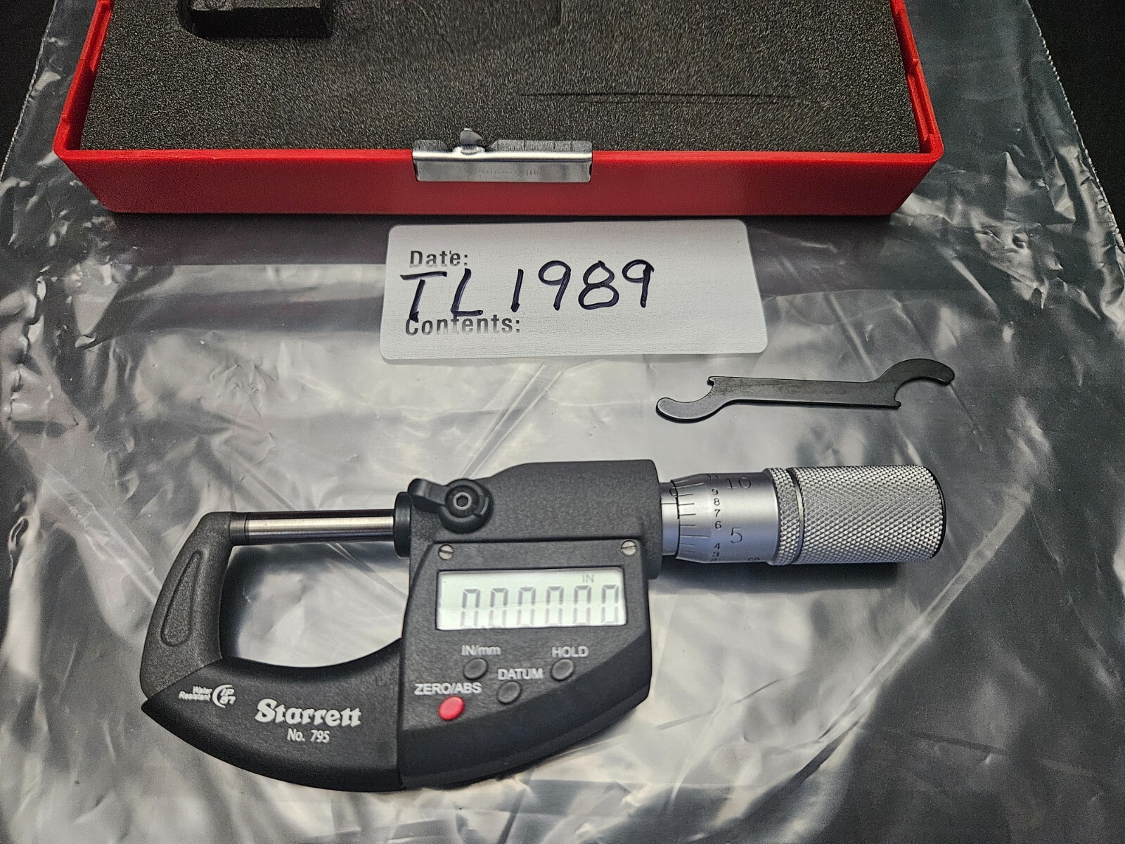 STARRETT #795.1XFL-1 0-1"/0-25MM IP67 ELECTIC MICROMETER W/OUTPUT (TL1989)
