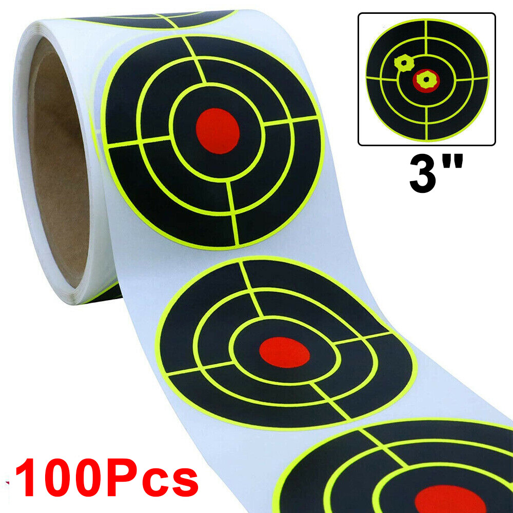Splatter Target Stickers 3" Self-Adhesive Reactive Targets Paper for Shooting