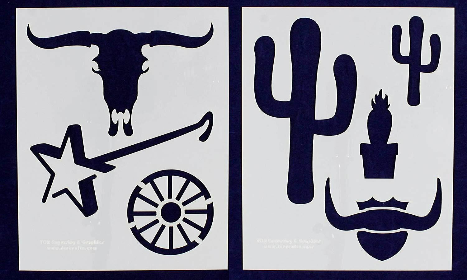 South West US Stencils - 2 Pc set- 14 Mil Mylar