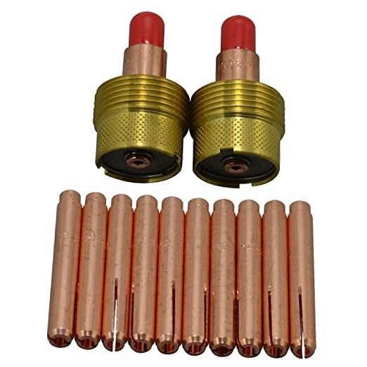 TIG Gas Lens Collet Bodies Jumbo Large Diameter 3/32" 45V64S 13N23L 12pcs