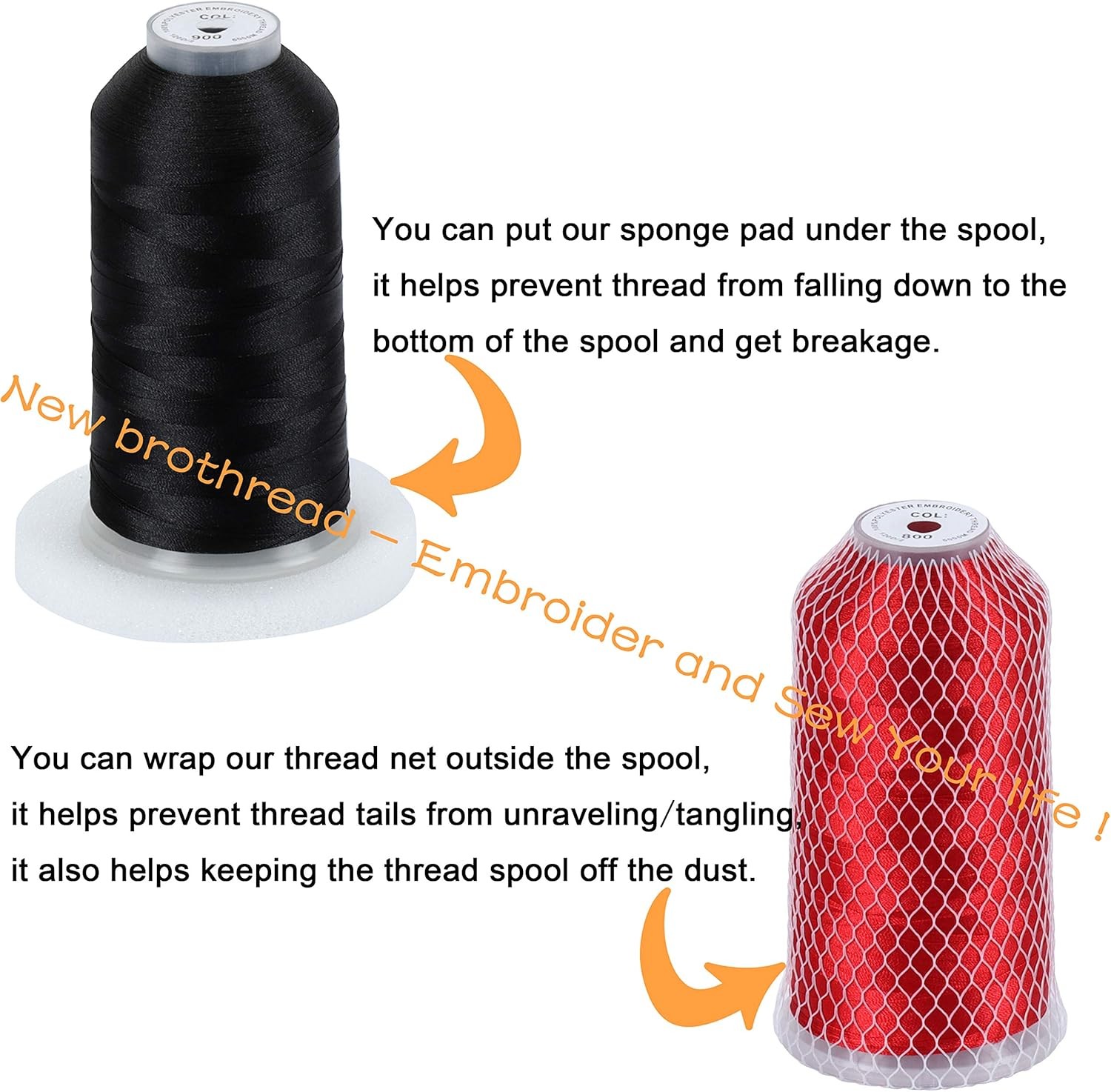 60 Colors 5000M Embroidery Machine Thread Spool Set