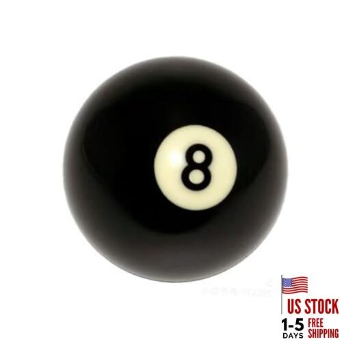 Replacement Billiards Ball, 2-1/4" Regulation Size, Object Balls with Cue 8