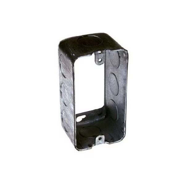 4x1-7/8 Deep Box Extension, Steel, 8 Knockouts, 13 CUIN Capacity