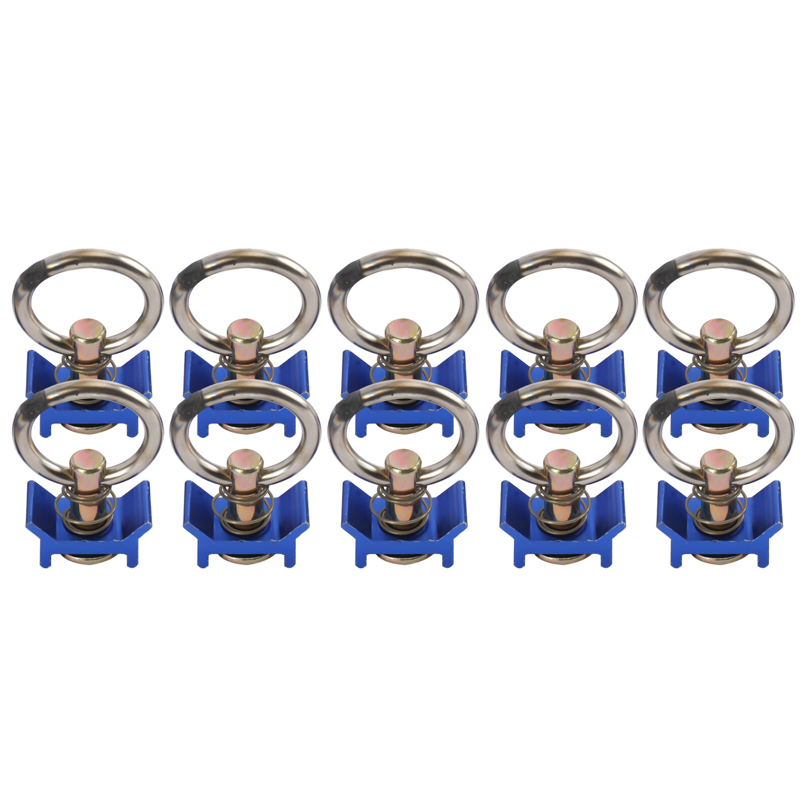 20PACK L-Track Single Stud Fitting with Round Ring Tie Down 4,000lb Capacity