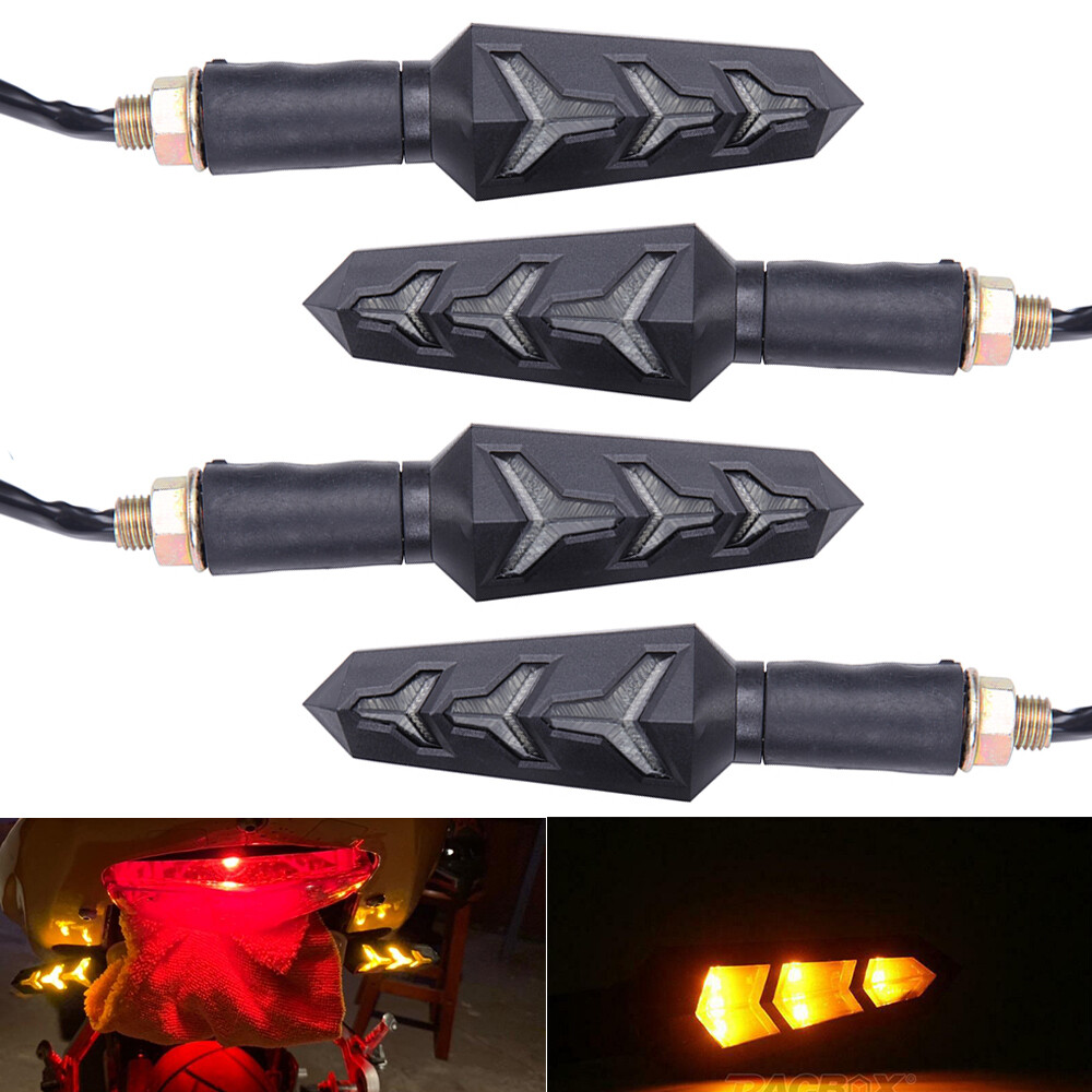 4x Motorcycle LED Turn Signals Blinker Lights For Yamaha FZ09 FZ1 FZ6 FZ6R R1 R6