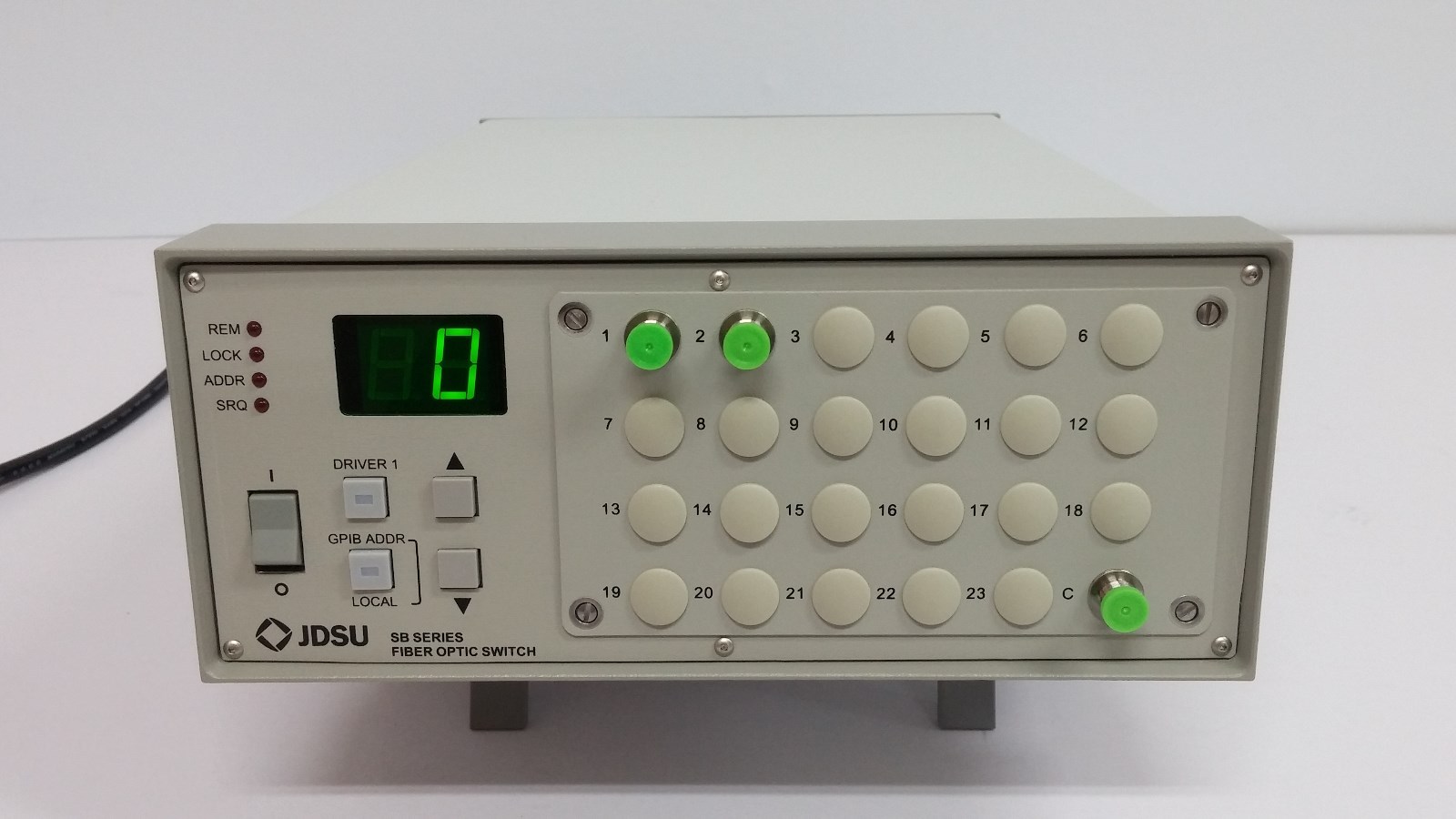 JDSU SB Switch, SB1C10021+27AF000FA, Benchtop Programmable Optical Switch, 1 x 2