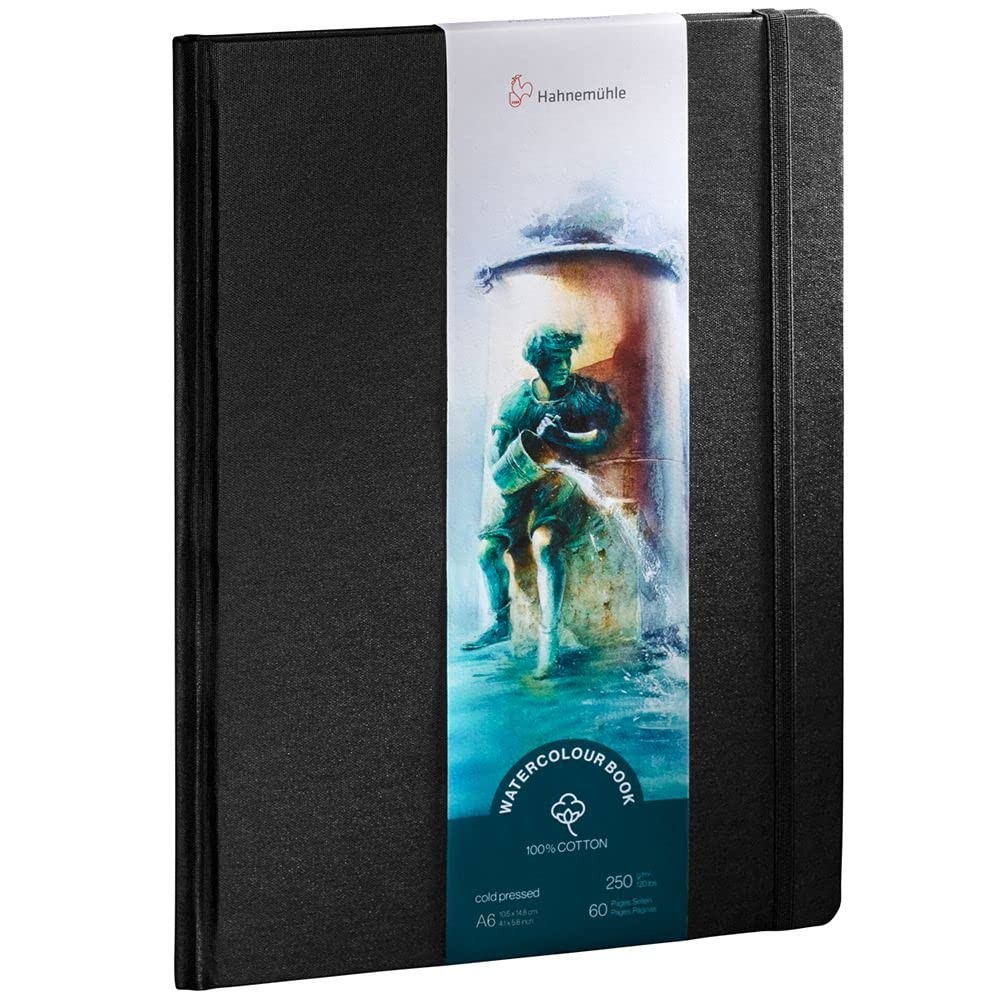Hahnemuhle Watercolor Book, 100% Cotton, Cold Press 250gsm, A6 Portrait (1062...