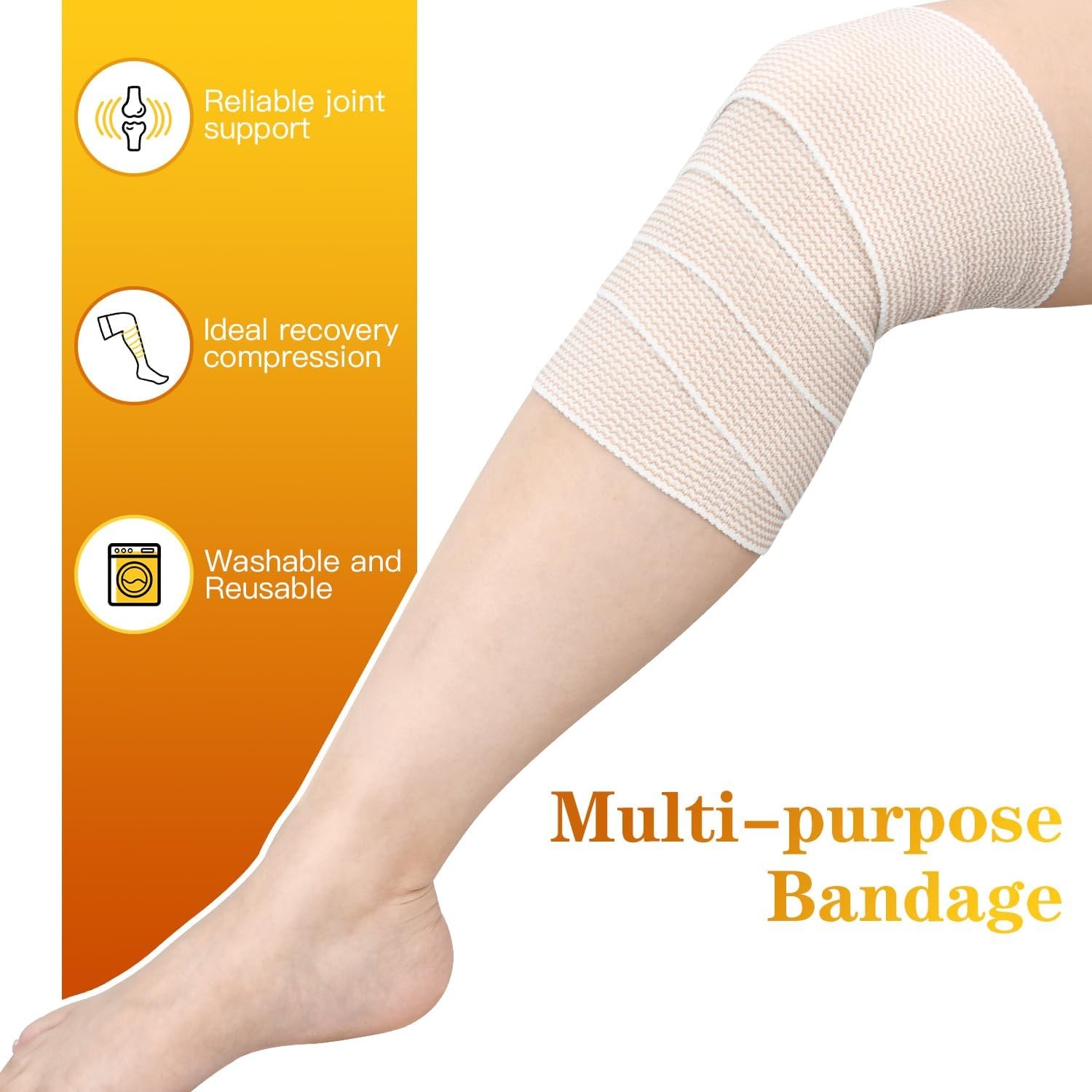 2 Pack Reusable Compression Bandage Wrap