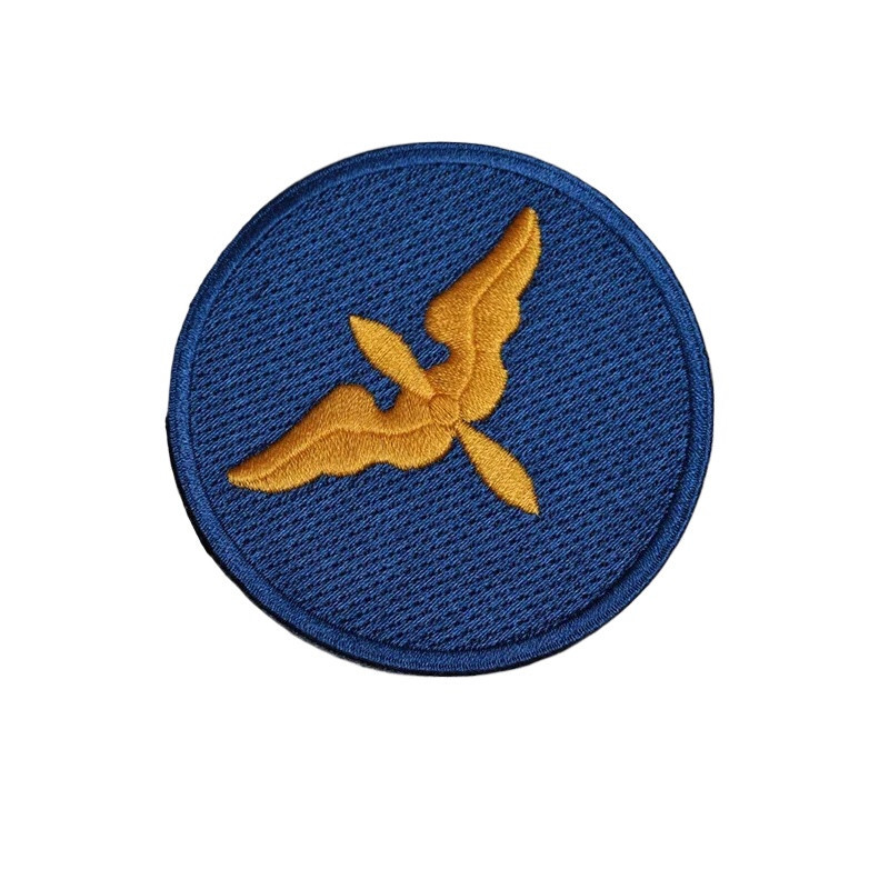 WW2 US ARMY AIR CORPS PROP AND WINGS BLUE EMBROIDERED PATCH