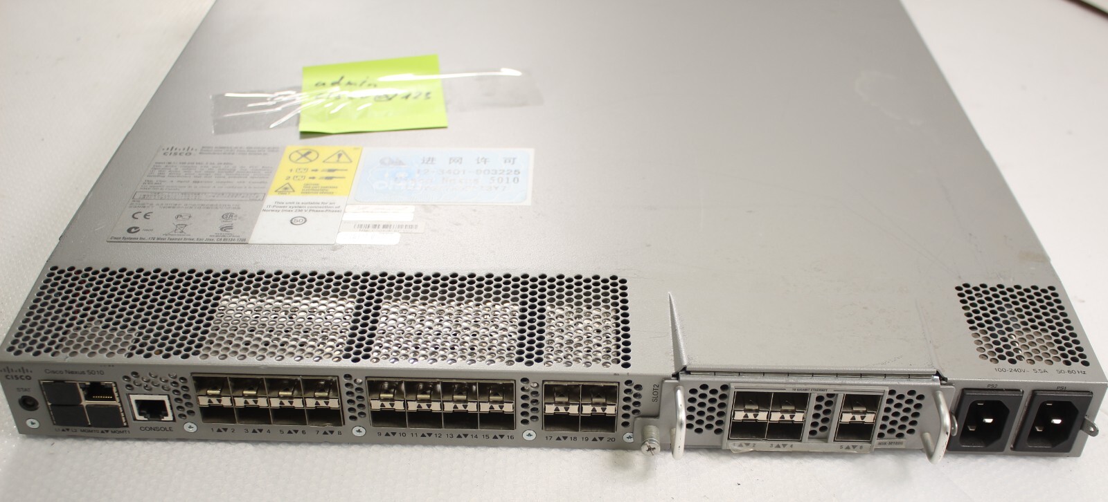 Cisco N5K-C5010P-BF V03 Nexus 5010 Ethernet Switch w/ N5K-M1600 6*SFP module