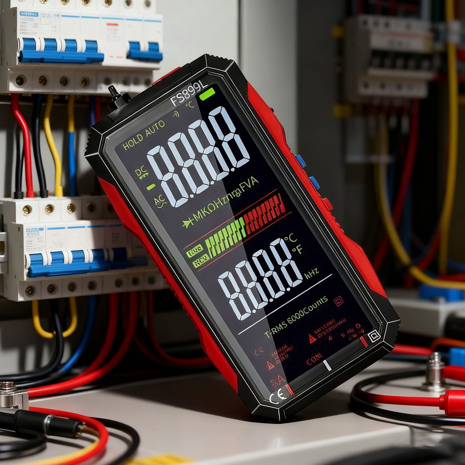 USB C Rechargeable Digital Multimeter with Large Display for Electrical Testing