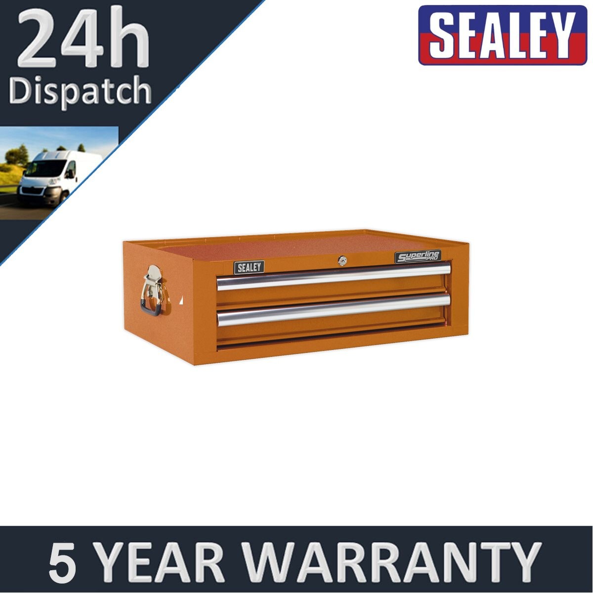 Sealey Superline PRO� Mid-Box Tool Chest 2 Drawer Orange AP26029TO