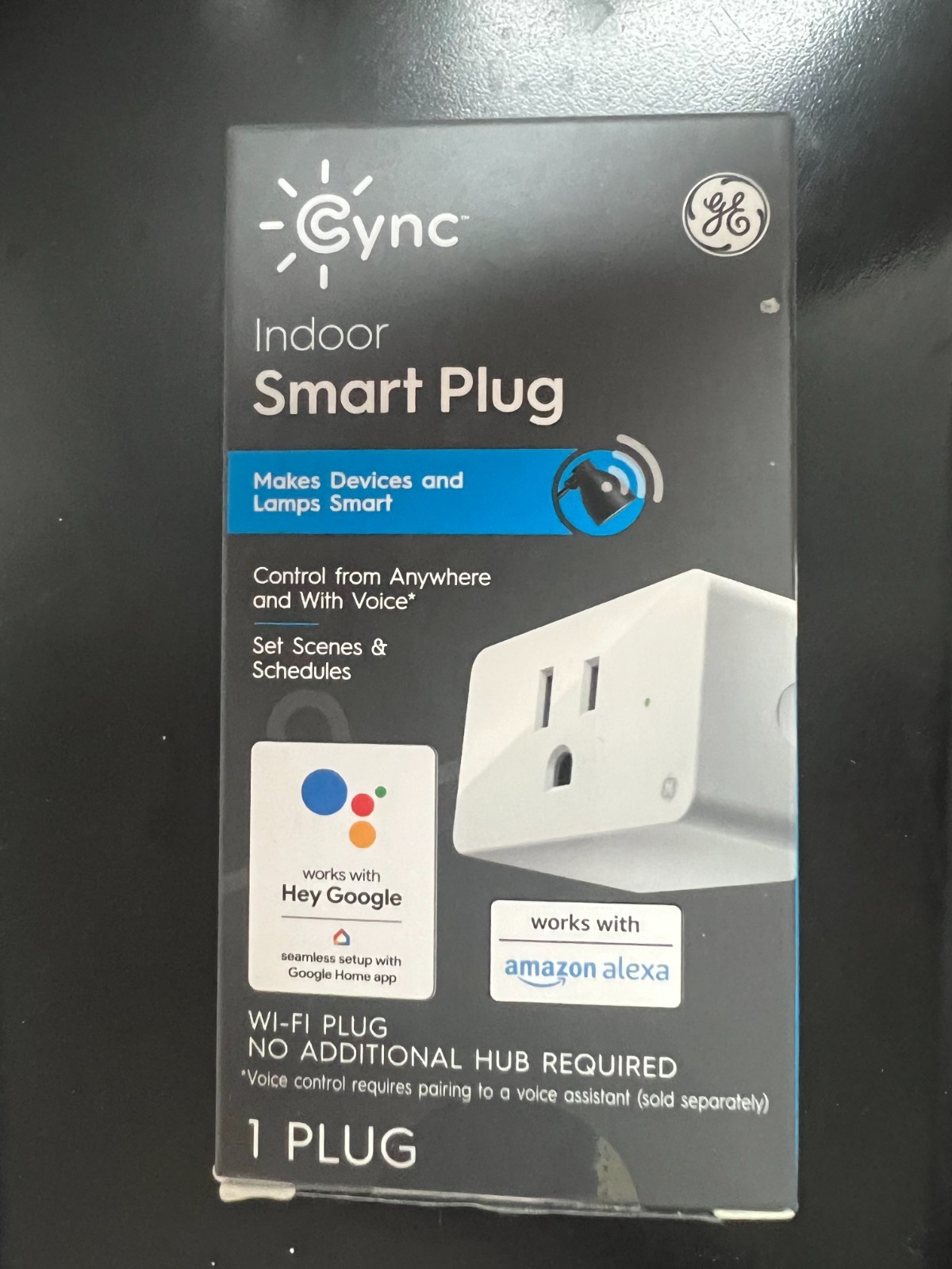 C by GE On/Off Smart Plug with Smart Bridge Wi-Fi works w Alexa & Google Assist