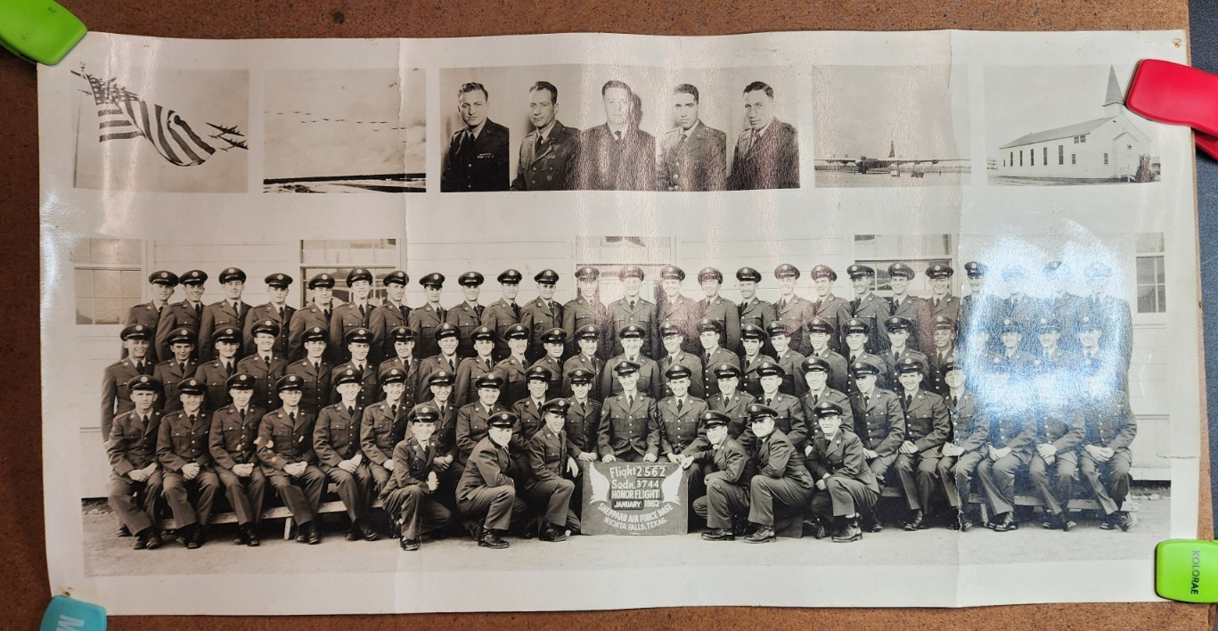 Vtg 1952 USAF Photo - Flight 2562, Sqdn 3744 Honor Flight 1952 Sheppard AFB - TX